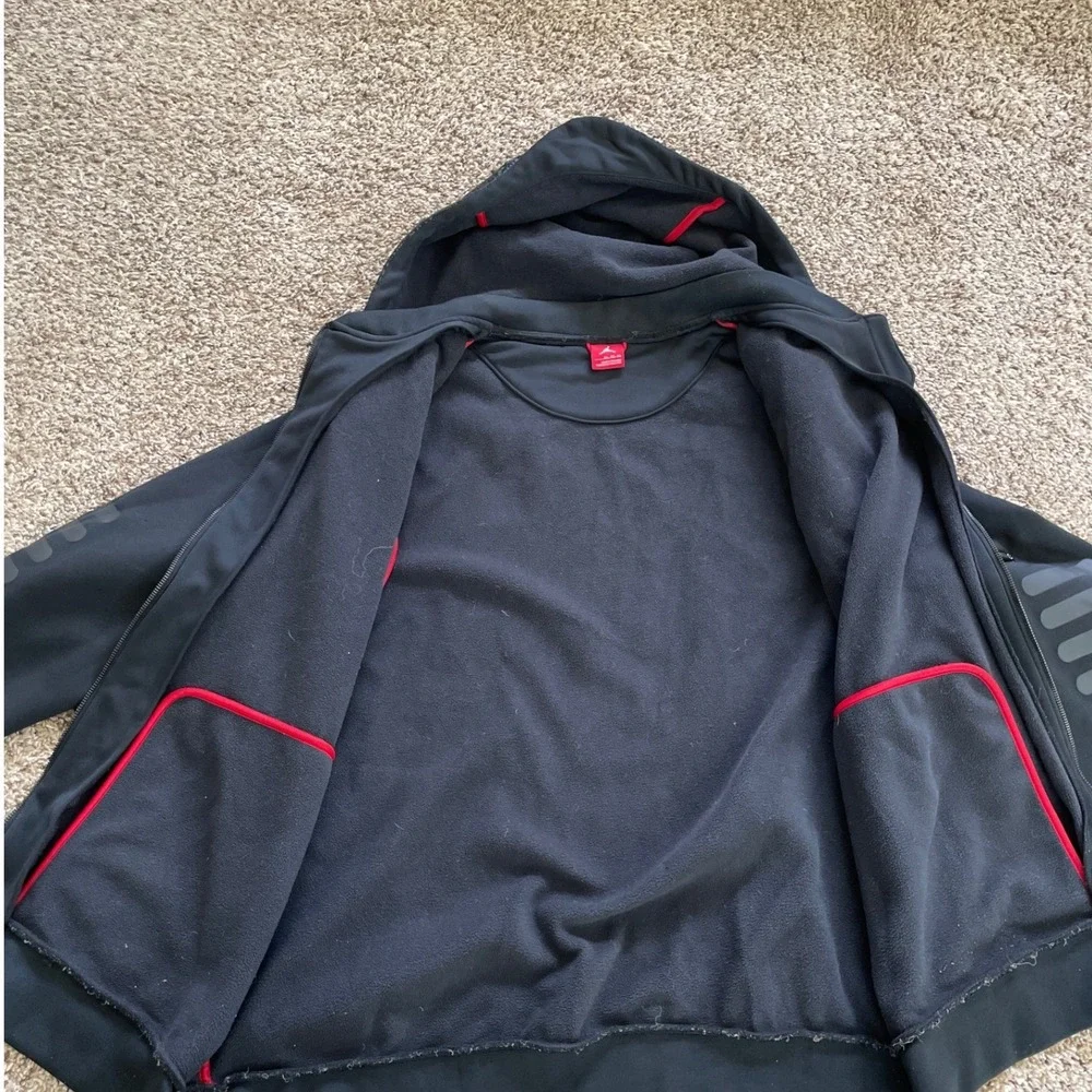 Jordan Mens 3XL Full Zip Hoodie Black Graphic Red Label Sweatshirt Urbancore‎